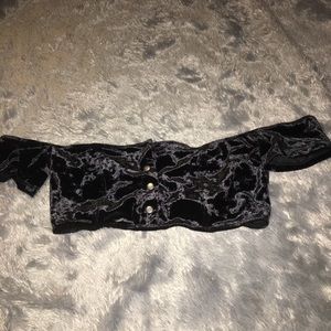 Black mini crop top